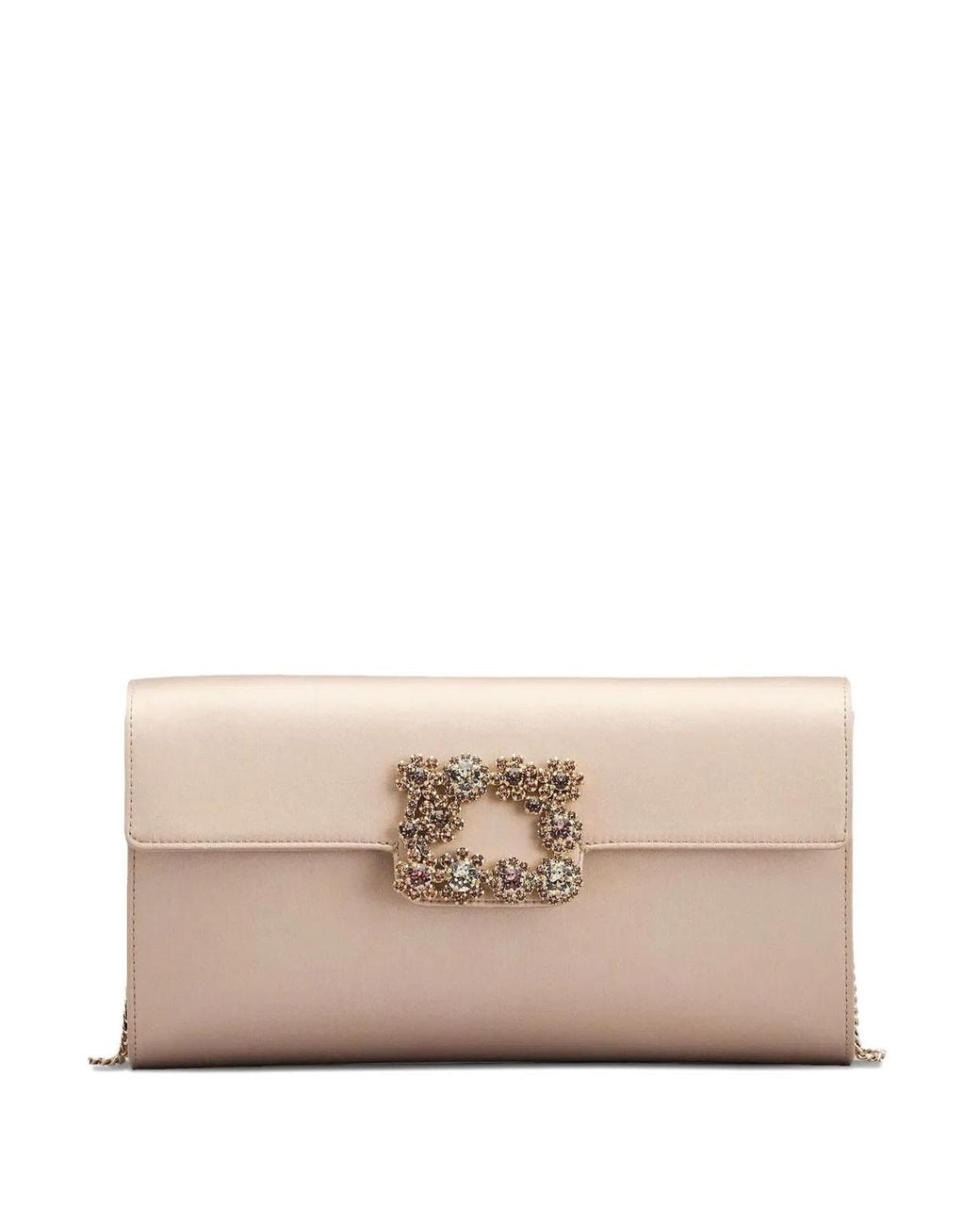 Roger Vivier Natural Efflorescence Embellished Chain Clutch Bag