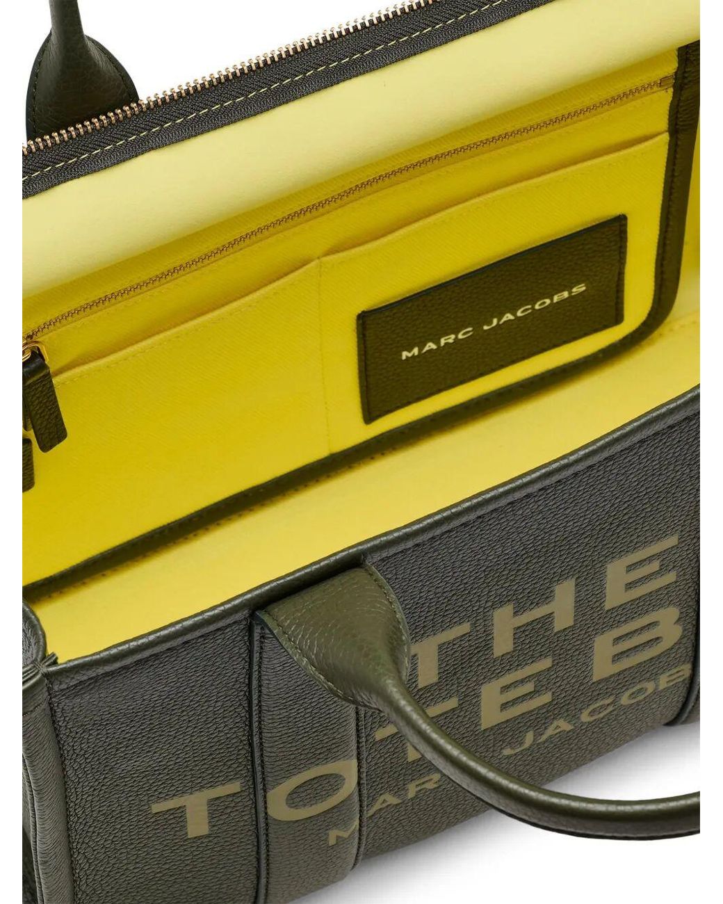Marc Jacobs Green The Tote Bag Medium Leather Bag