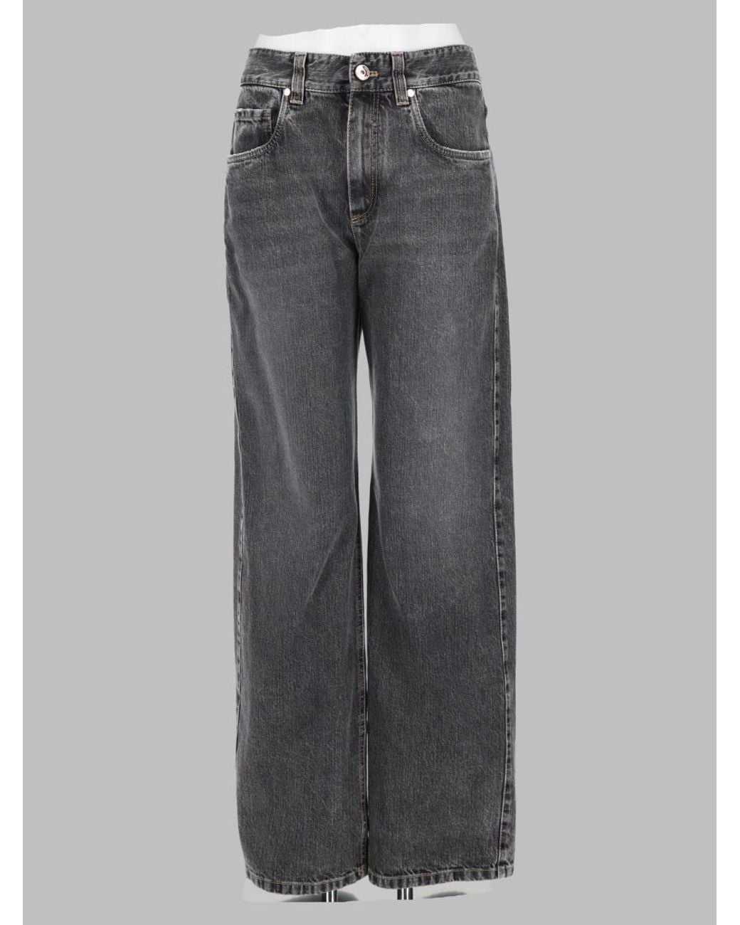 Brunello Cucinelli Gray Pantalone "Contemporary Loose"