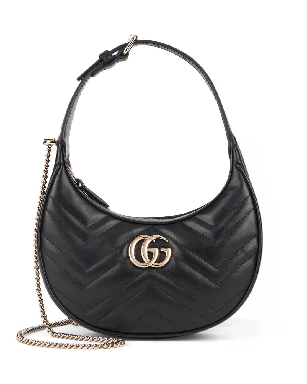 Gucci Black Gg Marmont Small Shoulder Bag