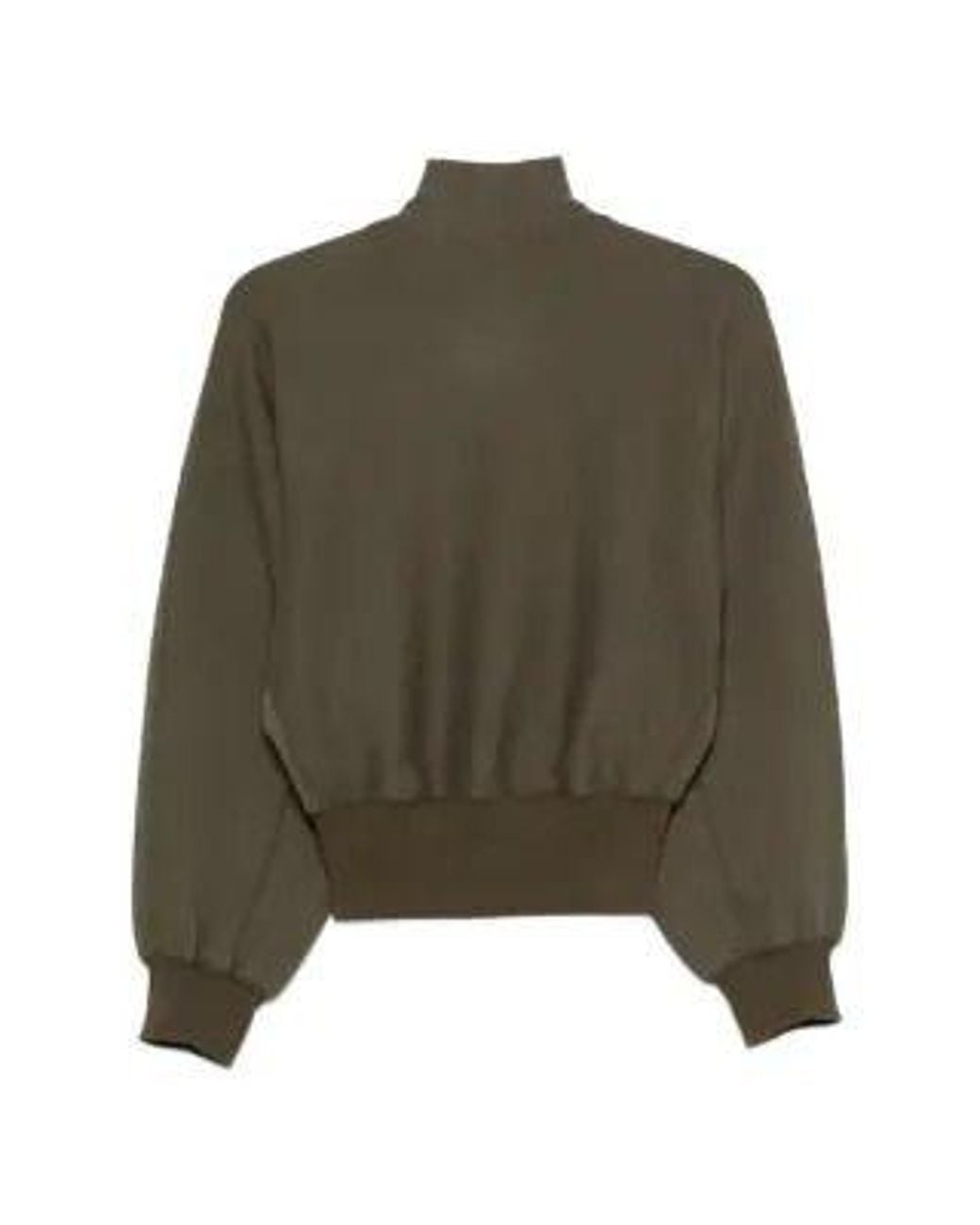 Patrizia Pepe Green Scuba-Style Half-Zip Sweatshirt