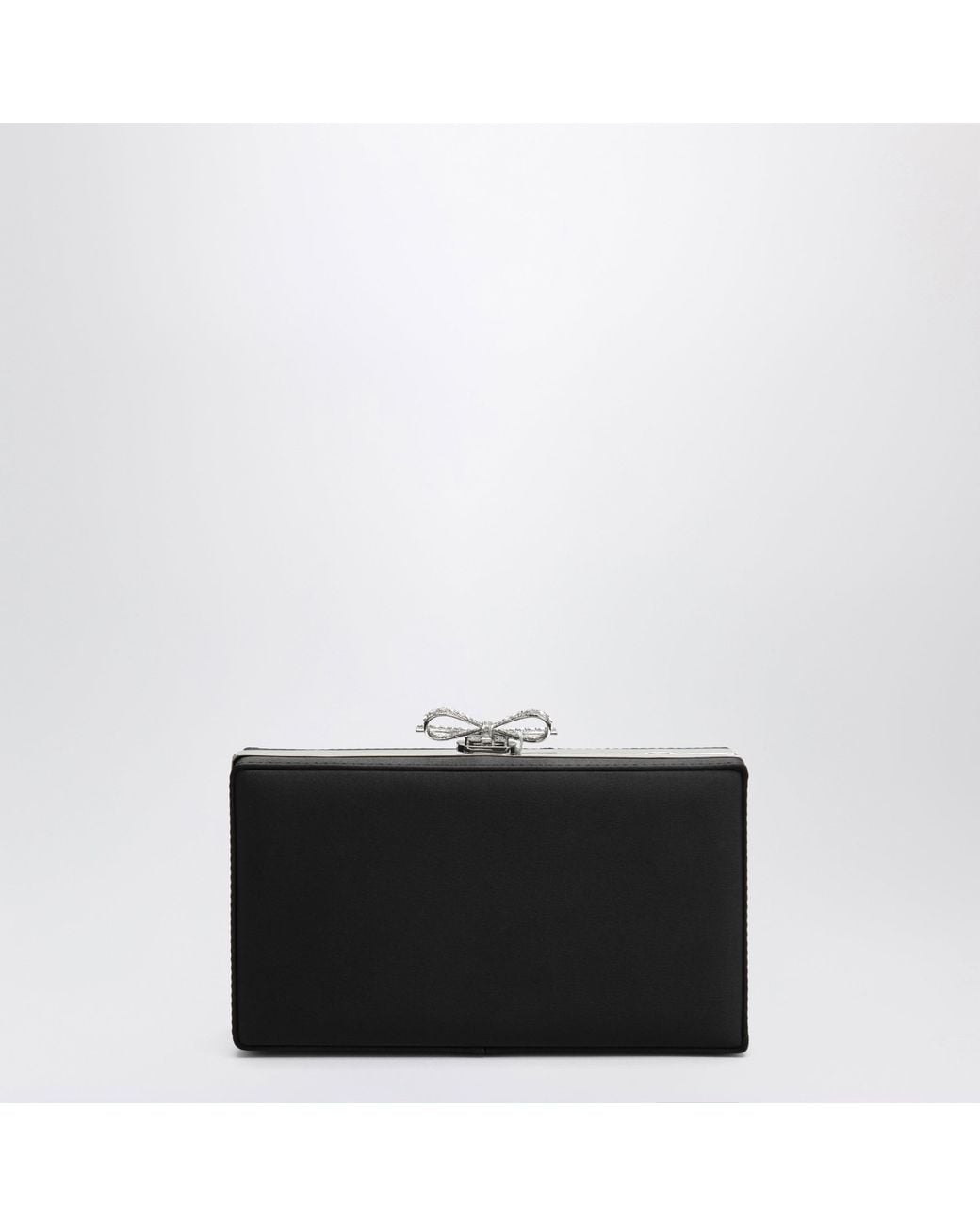 Self-Portrait Metallic Crystal Mesh Clutch Bag