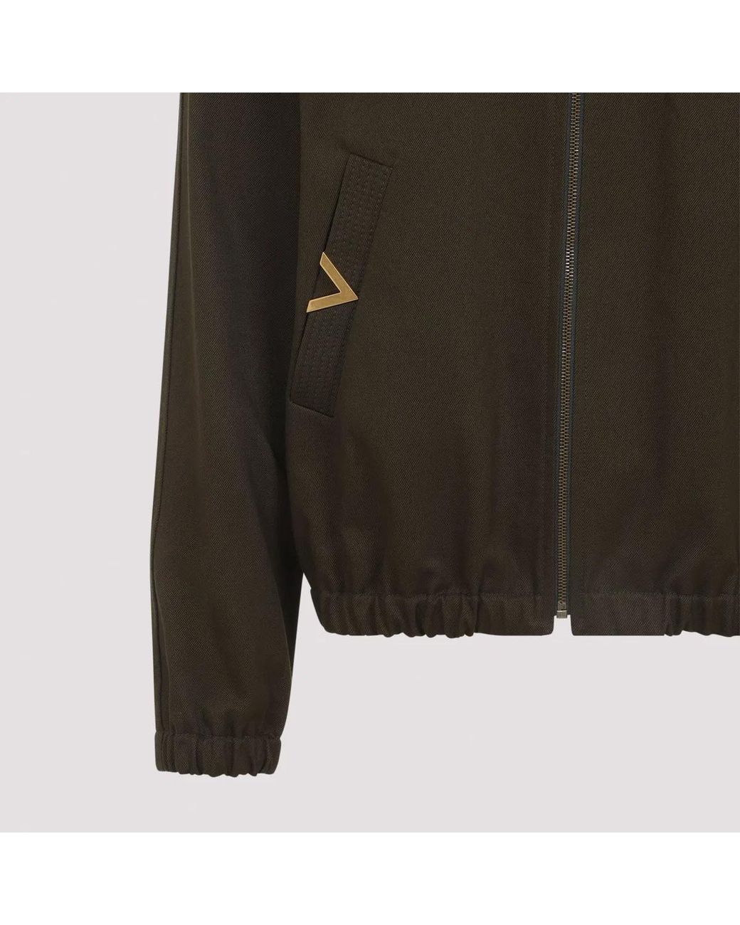 Valentino Garavani Green Cotton Jacket With Vgold Details for men