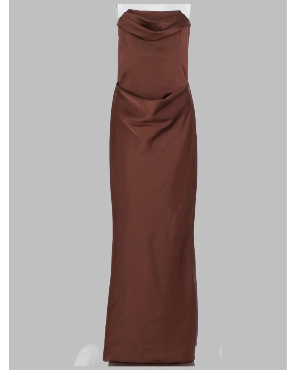 ROTATE BIRGER CHRISTENSEN Brown Dress With Bodice
