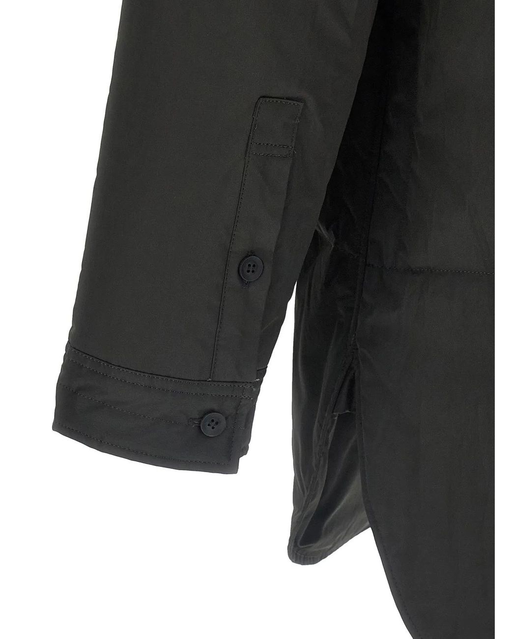 Yohji Yamamoto Black Padded Overshirt for men