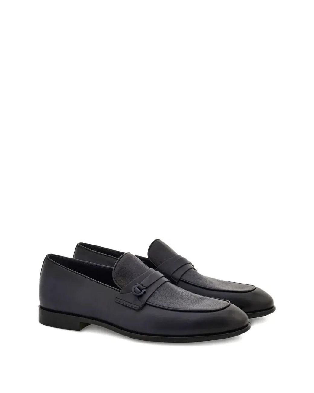 Ferragamo Gray Desio Shaded Leather Loafers for men