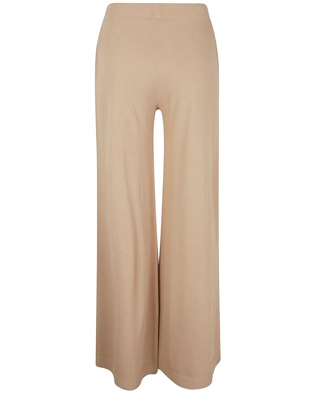 D.exterior Natural Viscose Long Wide Trousers