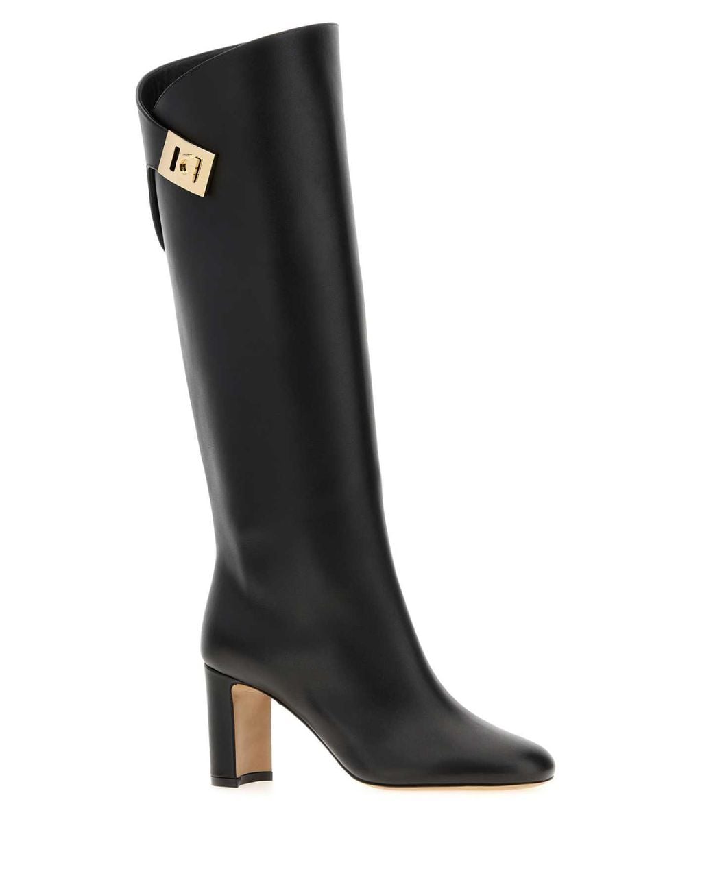 Ferragamo Black Leather Boots