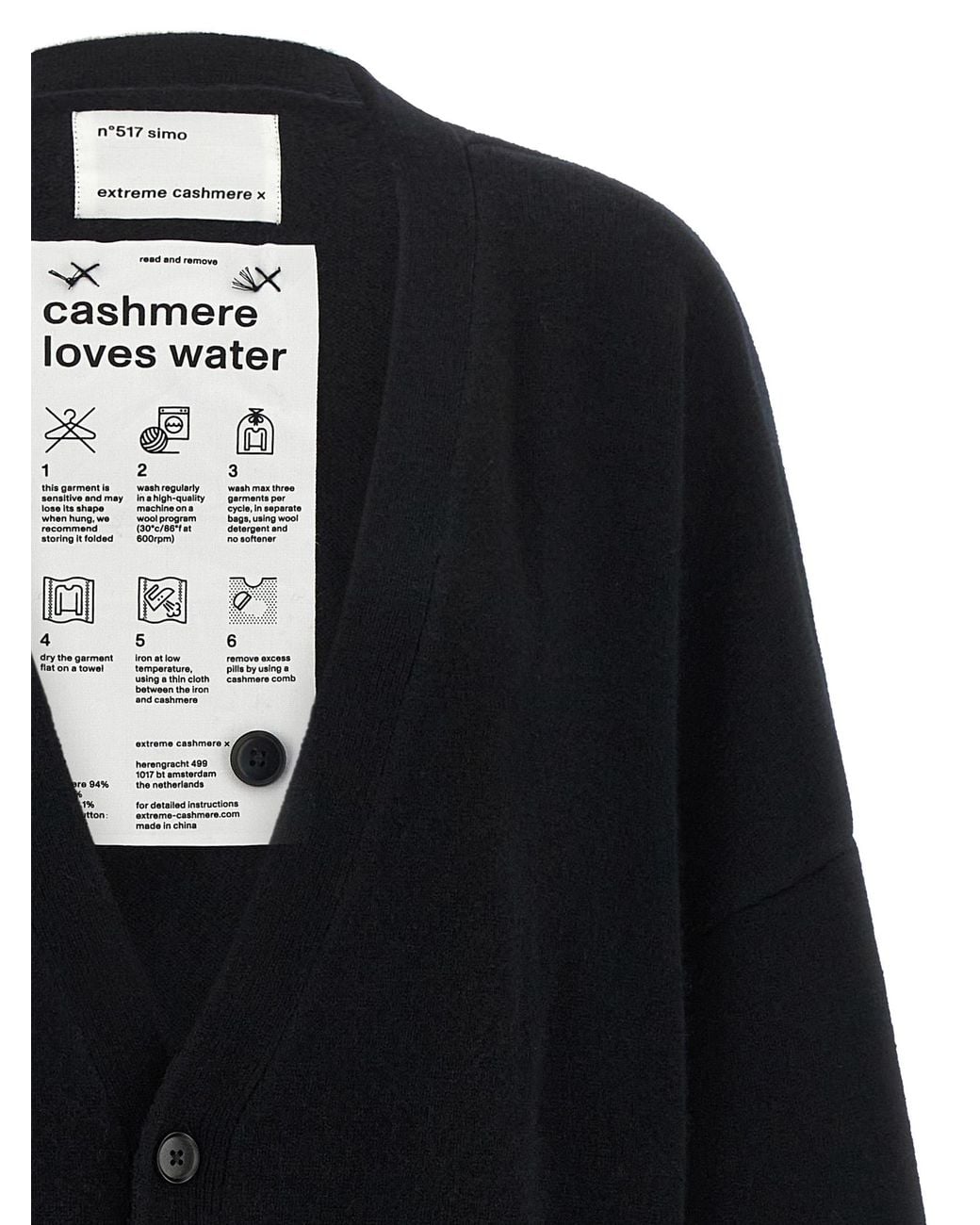 Extreme Cashmere Black 'N°517 Simo' Cardigan
