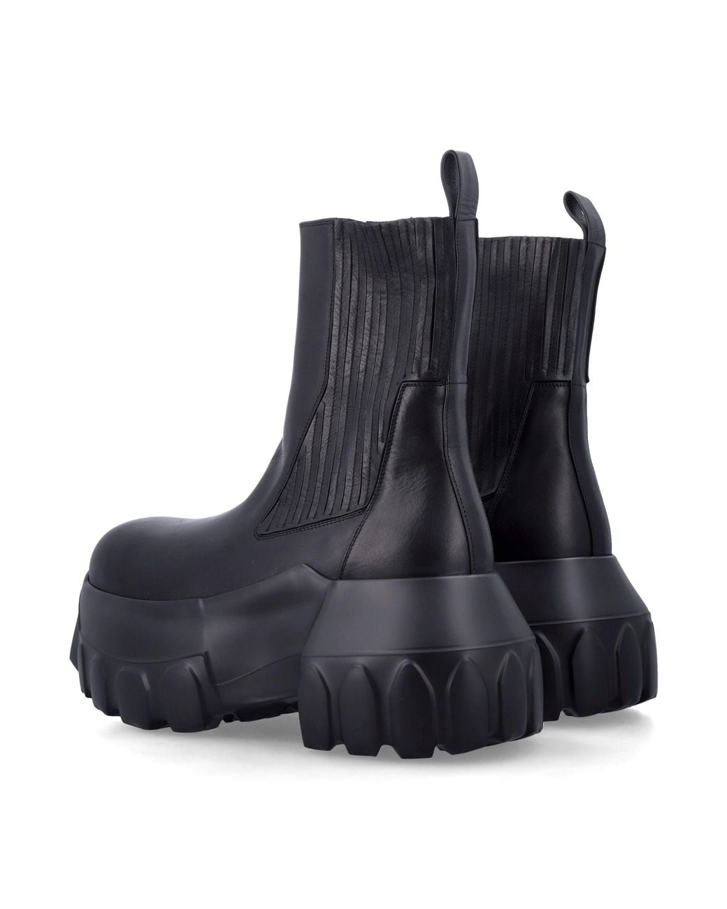 Rick Owens Blue Beatle Mega Tractor Boot for men