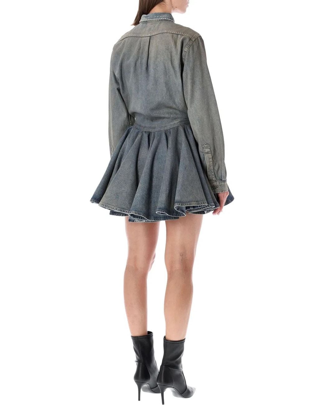 Haikure Gray Shila Ziggy Denim Dress