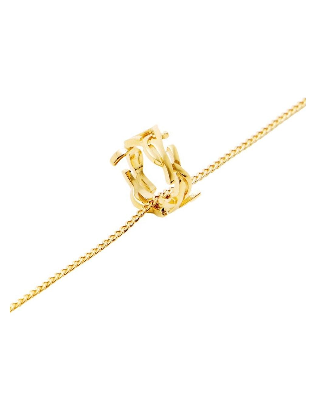 Saint Laurent White Collana Cassandre