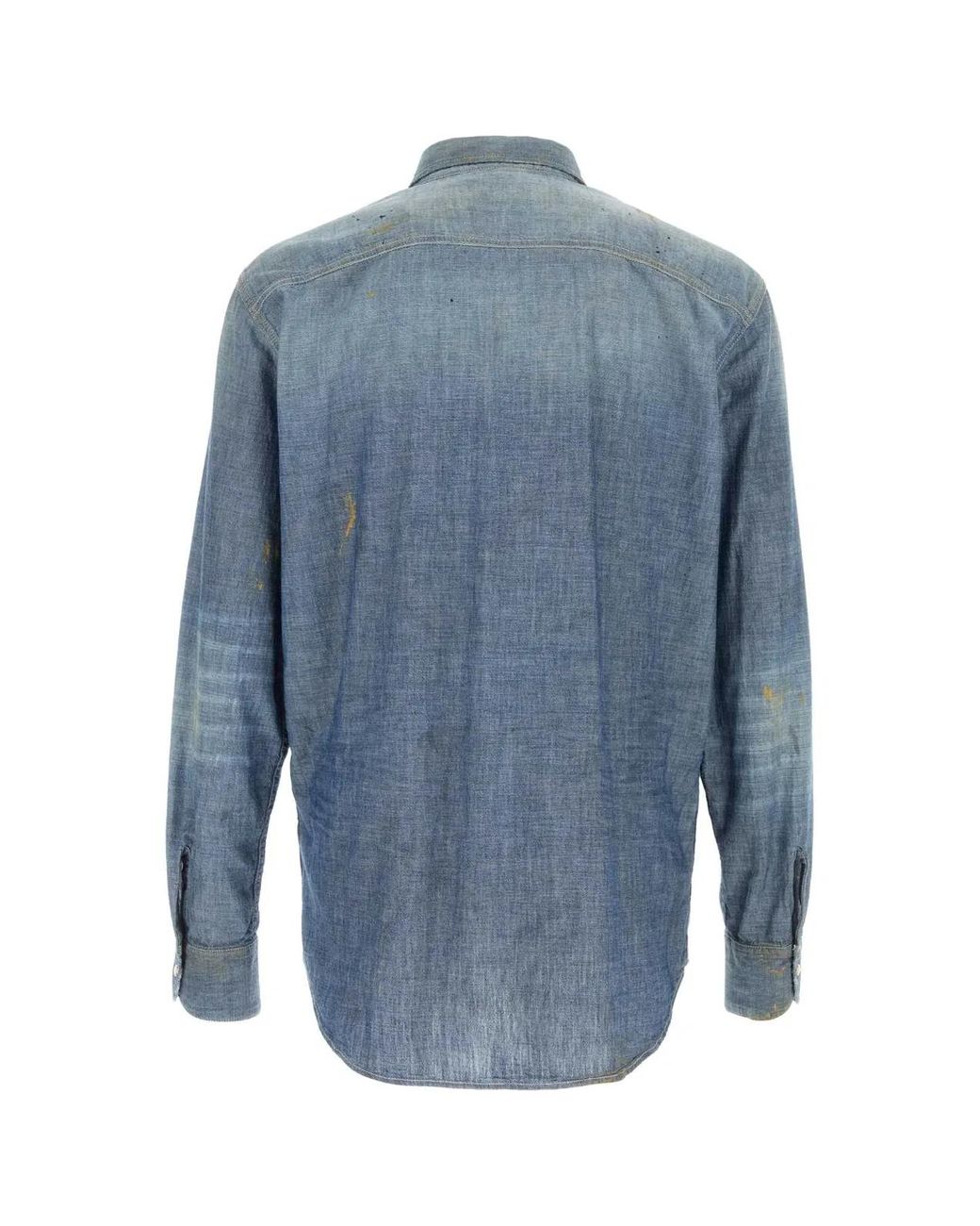 DSquared² Blue Relaxed Denim Shirt for men