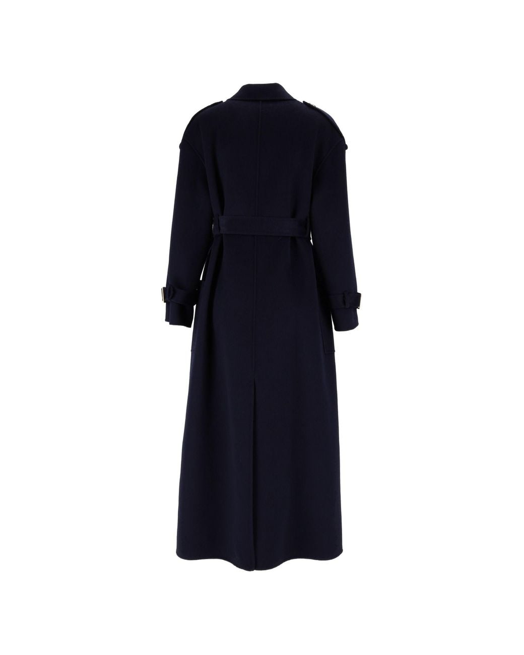 Elisabetta Franchi Blue Cappotto Con Cintura