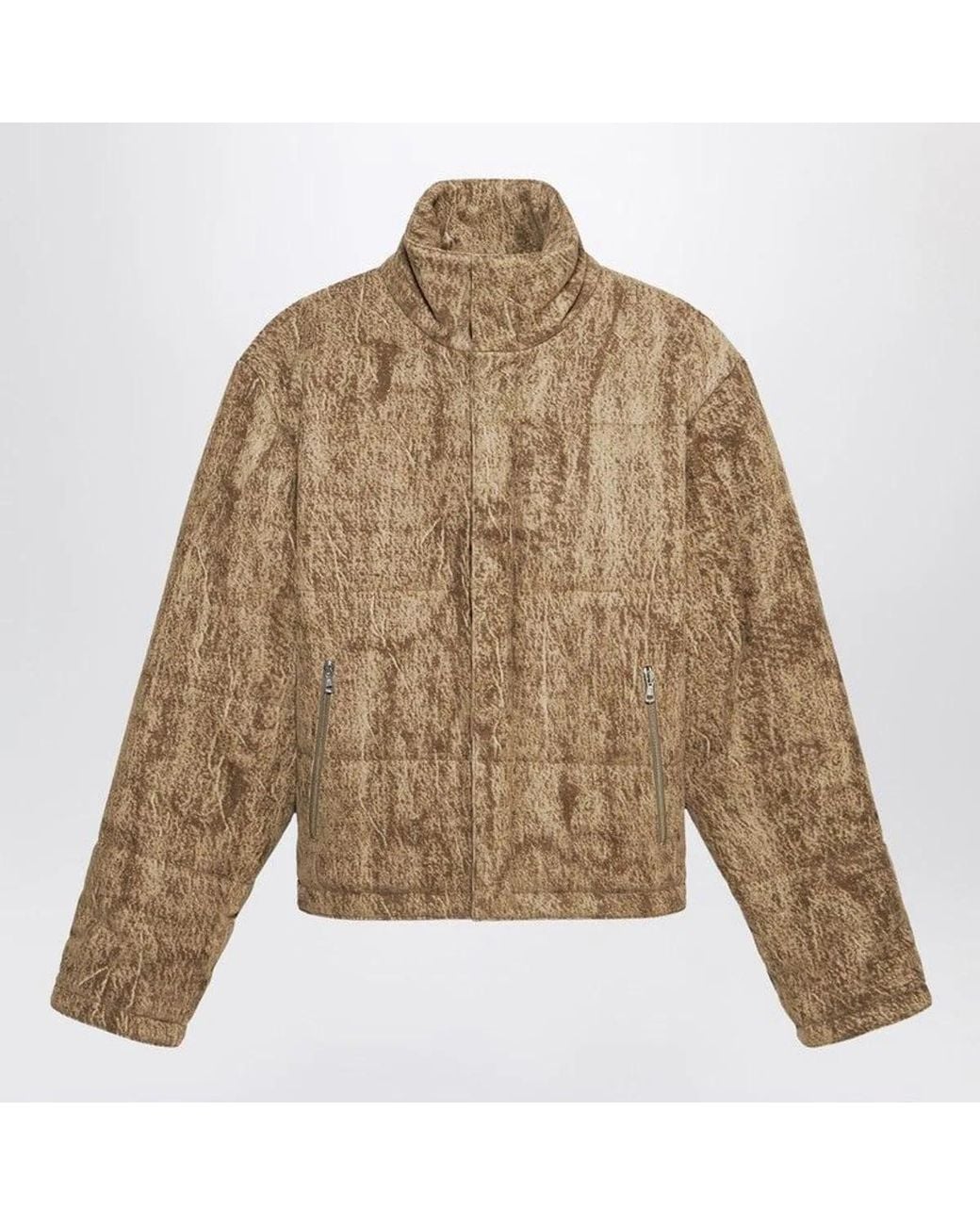 1989 STUDIO Brown Flock Denim Puffer 1989 Camo for men