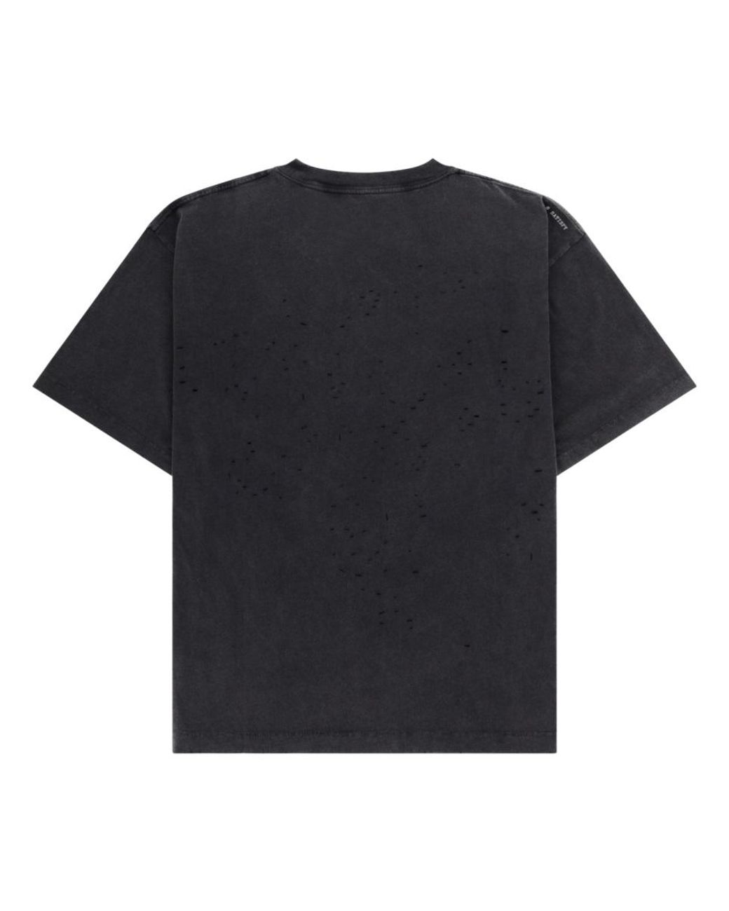 Satisfy Black T-Shirt Con Logo for men