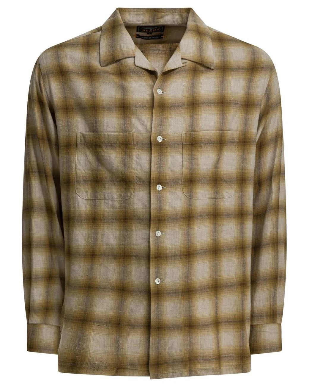 Beams Plus Green Cotton Wool Shirt for men