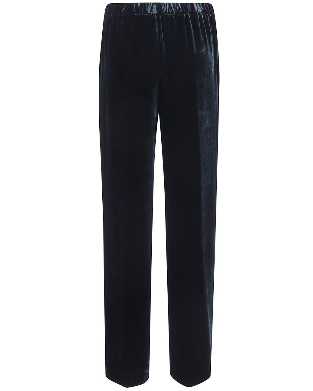 Antonelli Blue "Tazio" Velvet Silk Trousers
