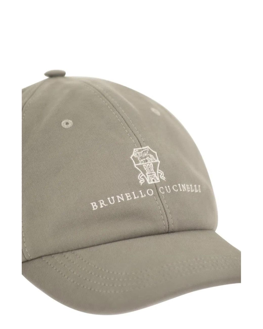 Brunello Cucinelli Gray Baseball Cap for men