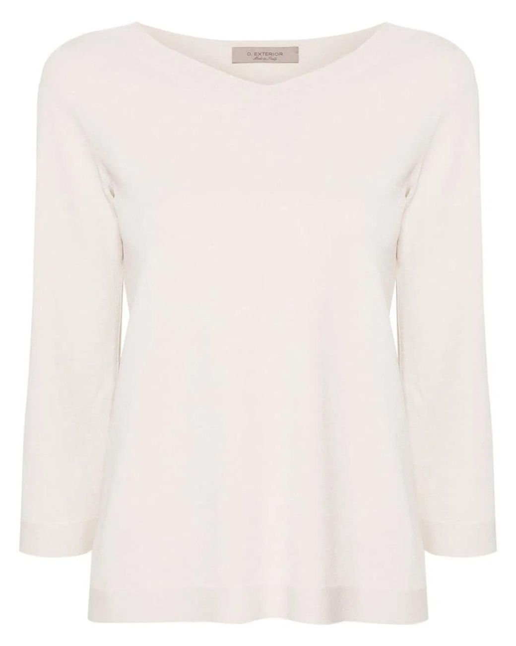 D.exterior Natural V Neck Sweater