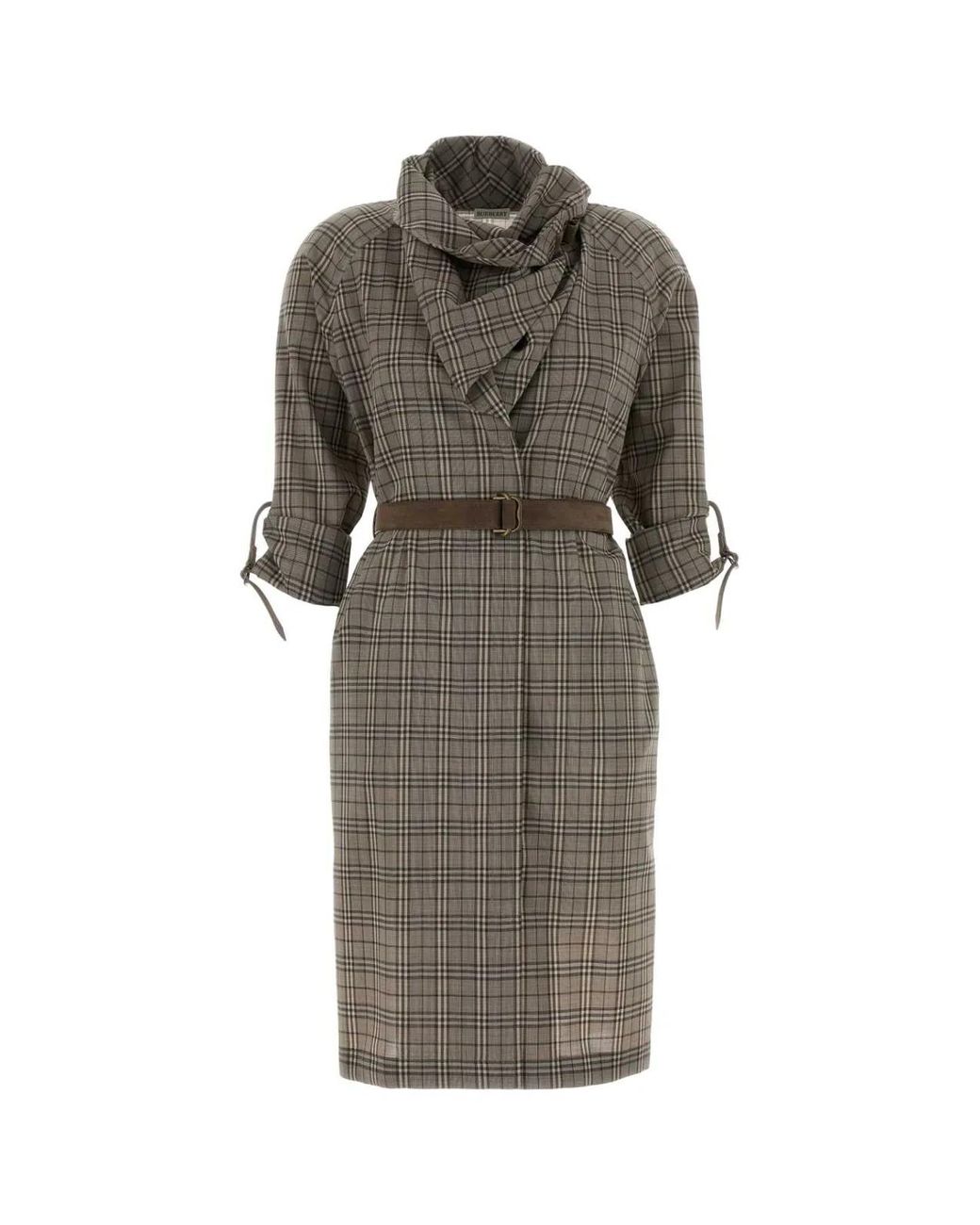 Burberry Multicolor Embroidered Stretch Wool Dress