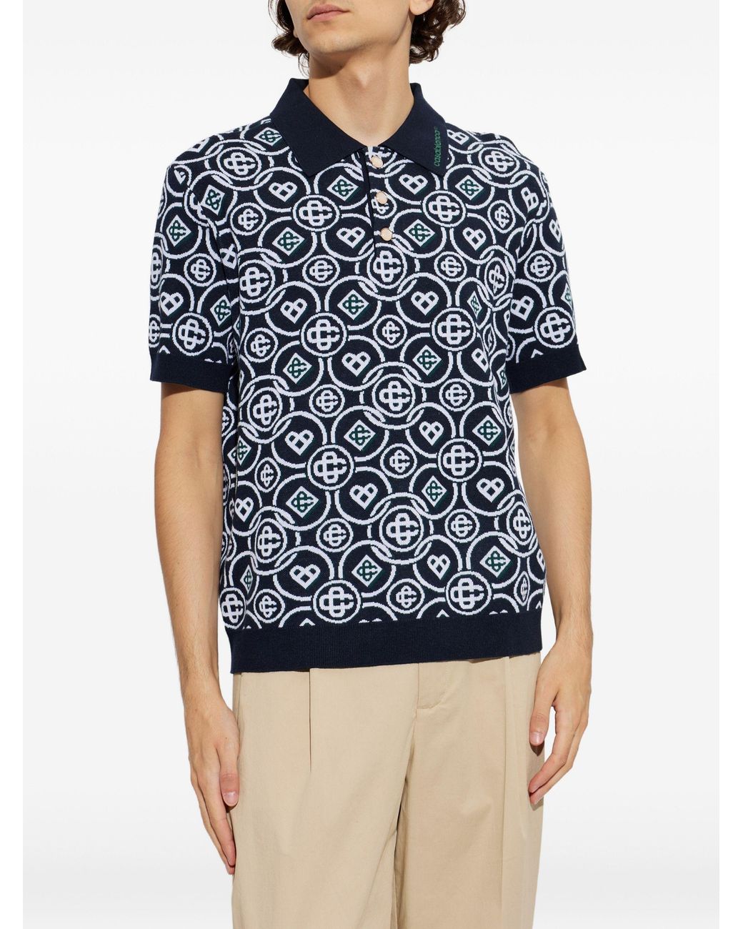 Casablanca Blue Polo Shirt for men