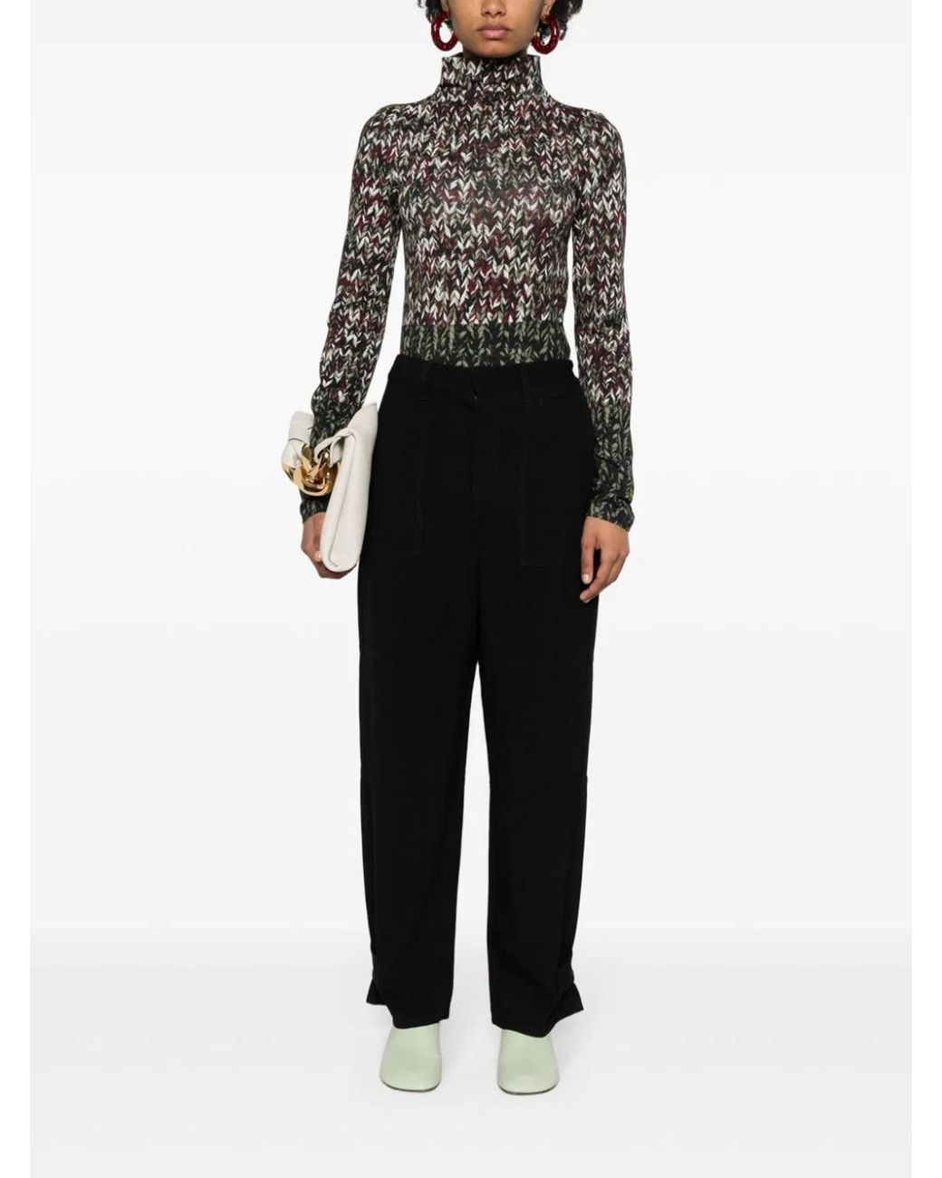 Loewe Black Jersey Turtleneck Sweater