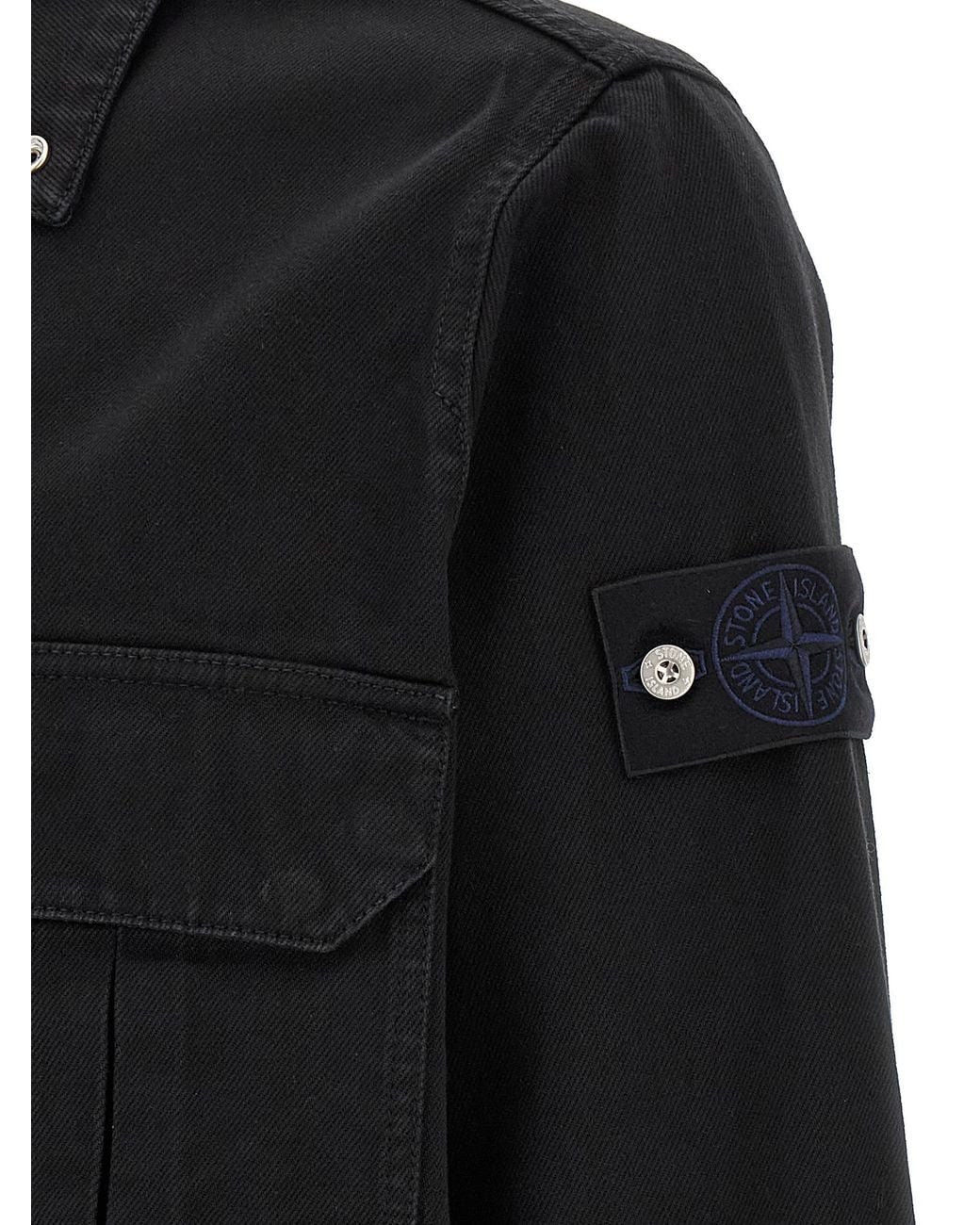 Stone Island Black Denim Research Capsule '1200002' Overshirt for men