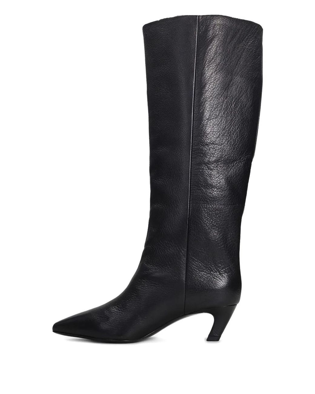 Ash Black Pointed Toe Mid-Calf Boots Ankle Boots