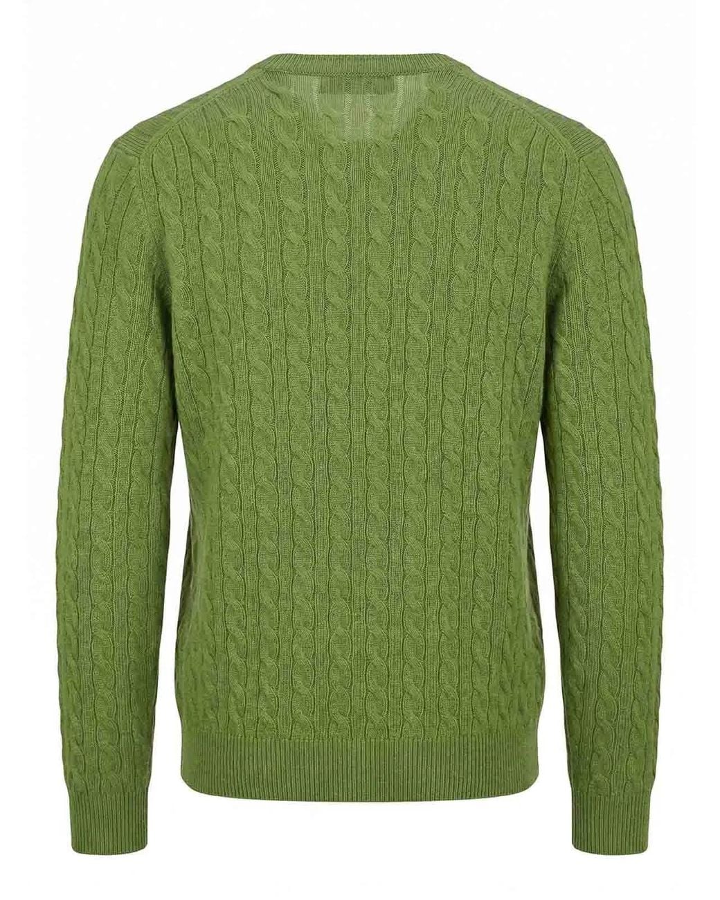 Malo Green Cashmere Round Neck for men