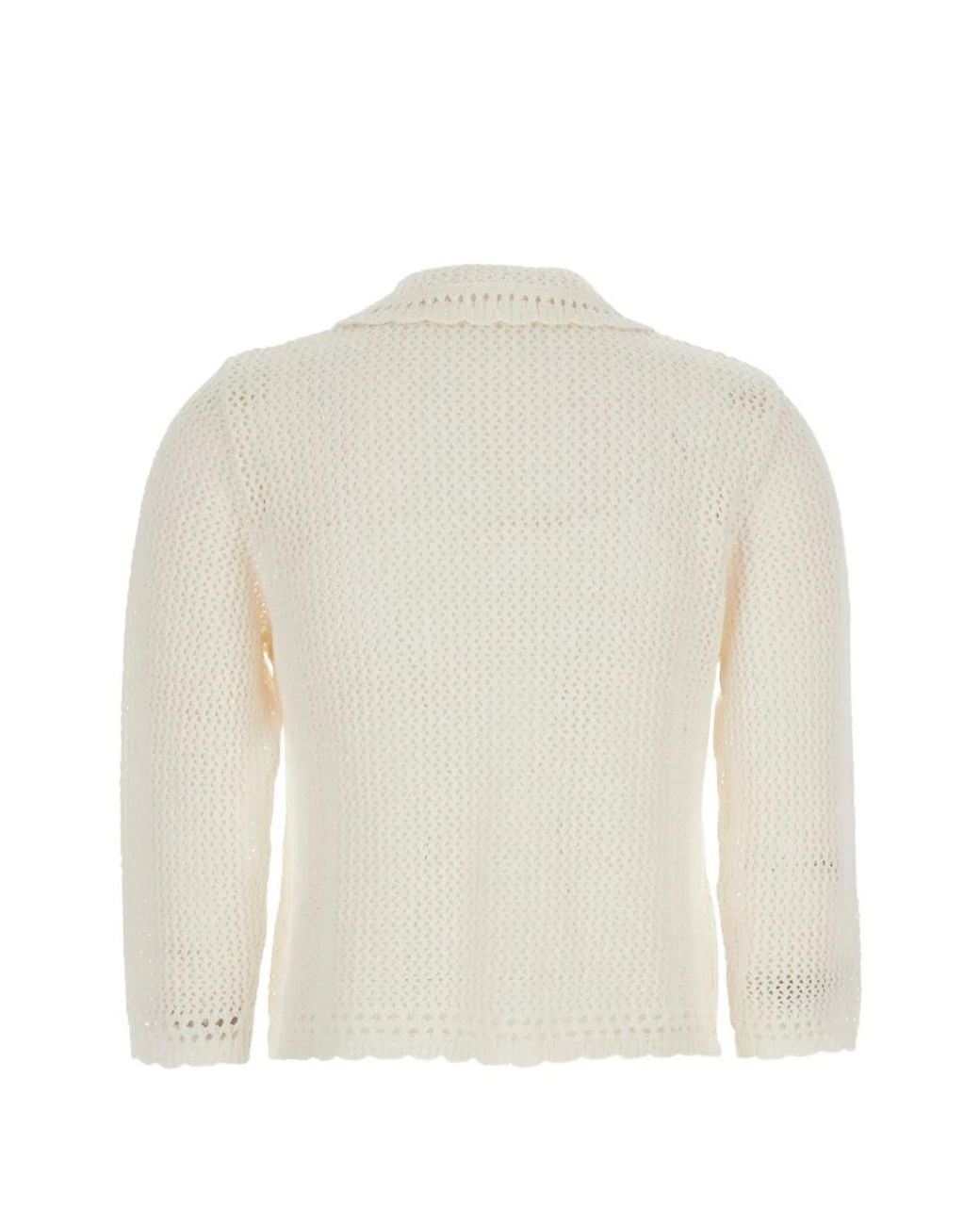 DUNST White Linen And Cotton Blend Cardigan
