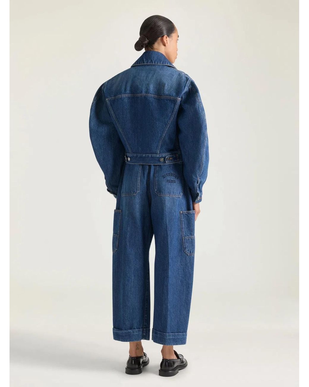 Givenchy Blue Medium Cropped Cocoon Cargo Jeans