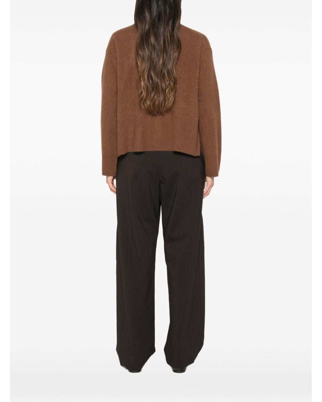 C.t. Plage Brown Wool Crewneck Sweater
