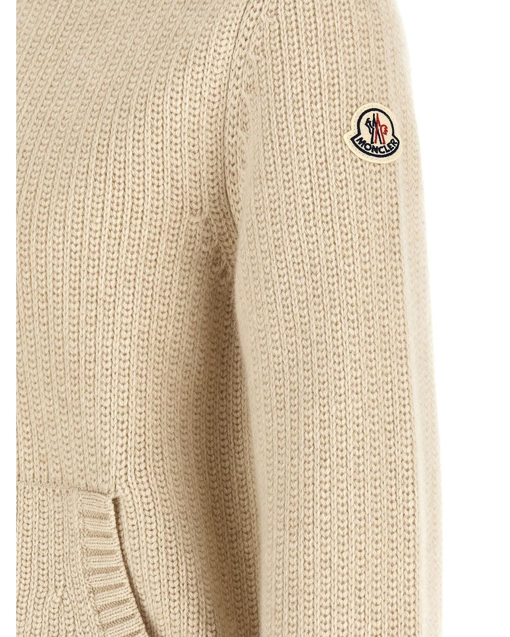 Moncler Natural Wool And Cashmere Cardigan for men