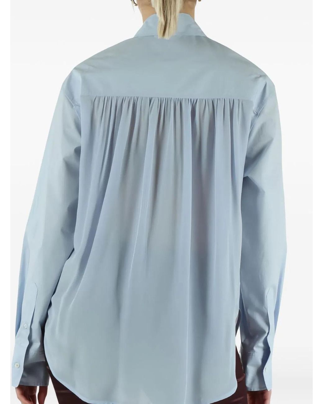 Pinko Blue Gathered Shirt