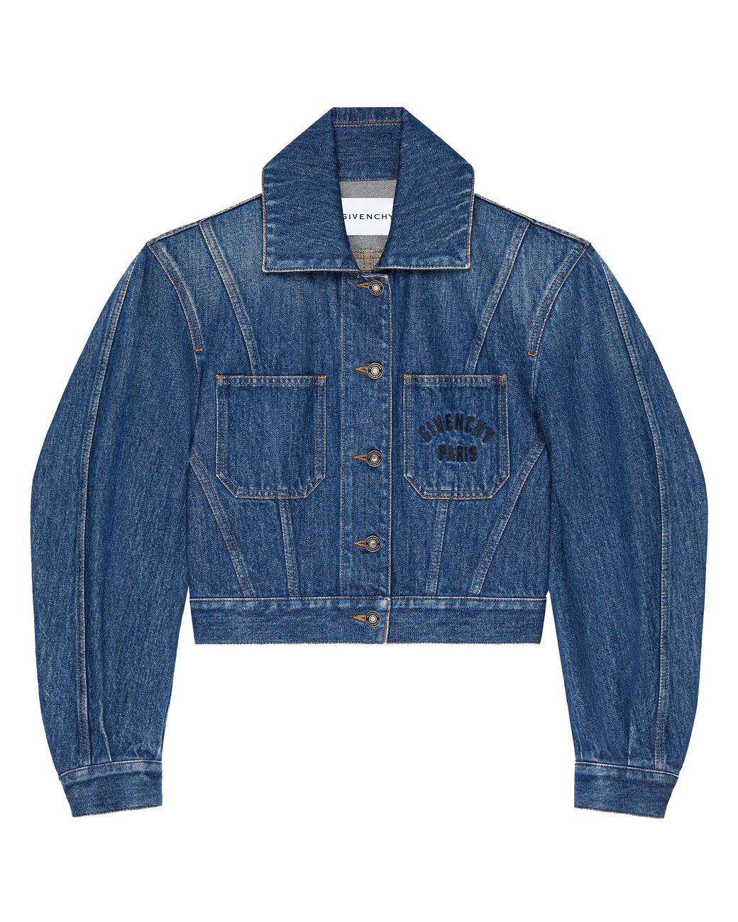 Givenchy Blue Cropped Denim Jacket