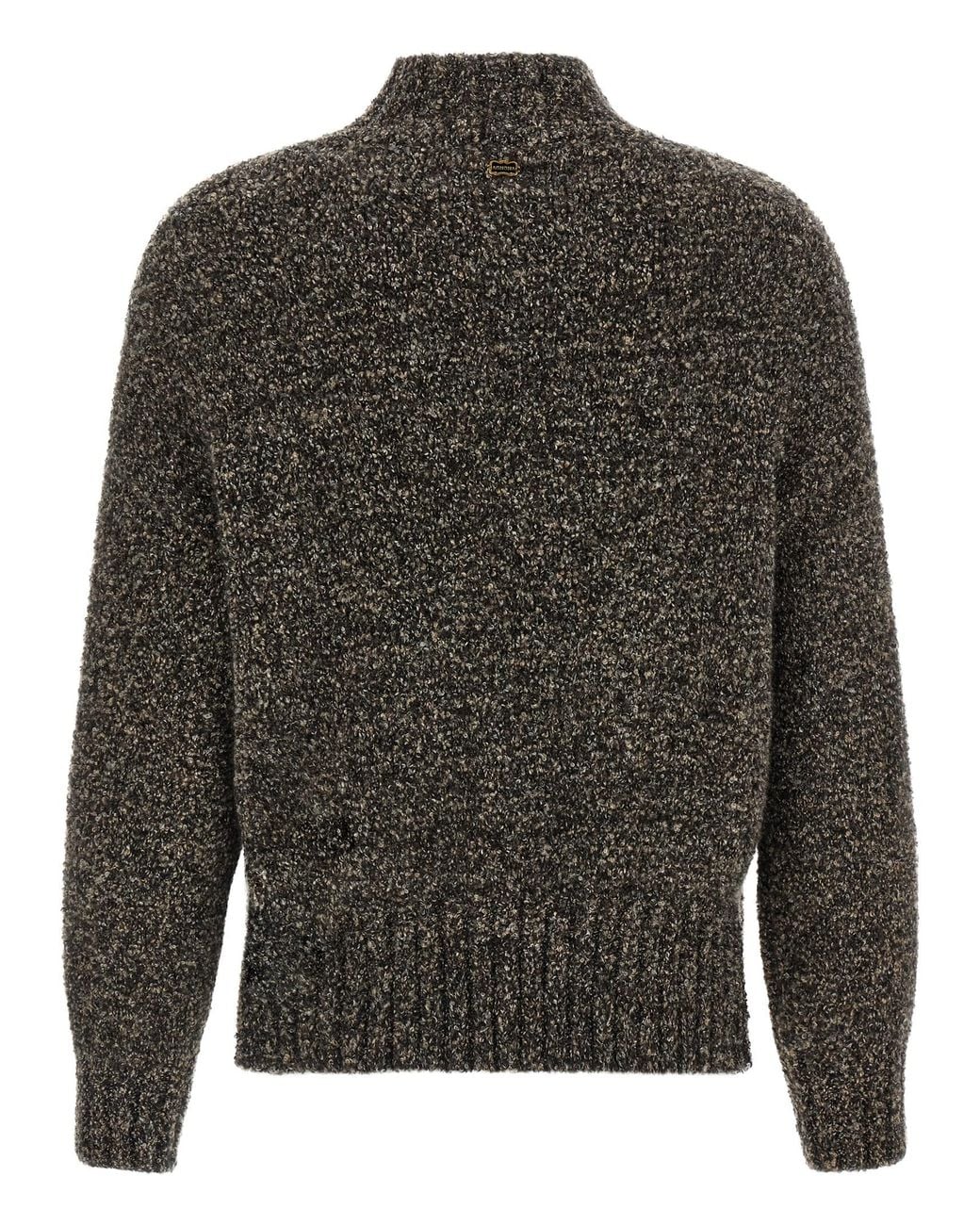 Agnona Gray Mqaglia High Neck Bouclé