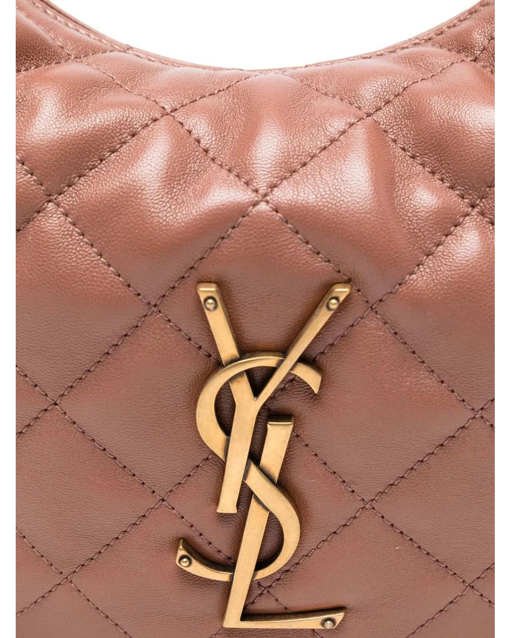 Saint Laurent Brown Antiqued Nappa Leather Icarino Shoulder Bag