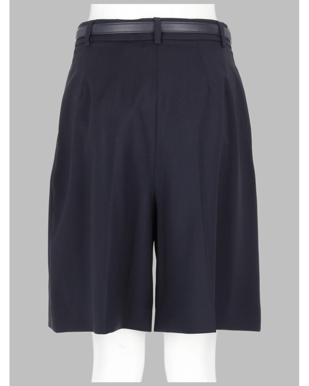 Max Mara Blue Bermuda Wool Shorts