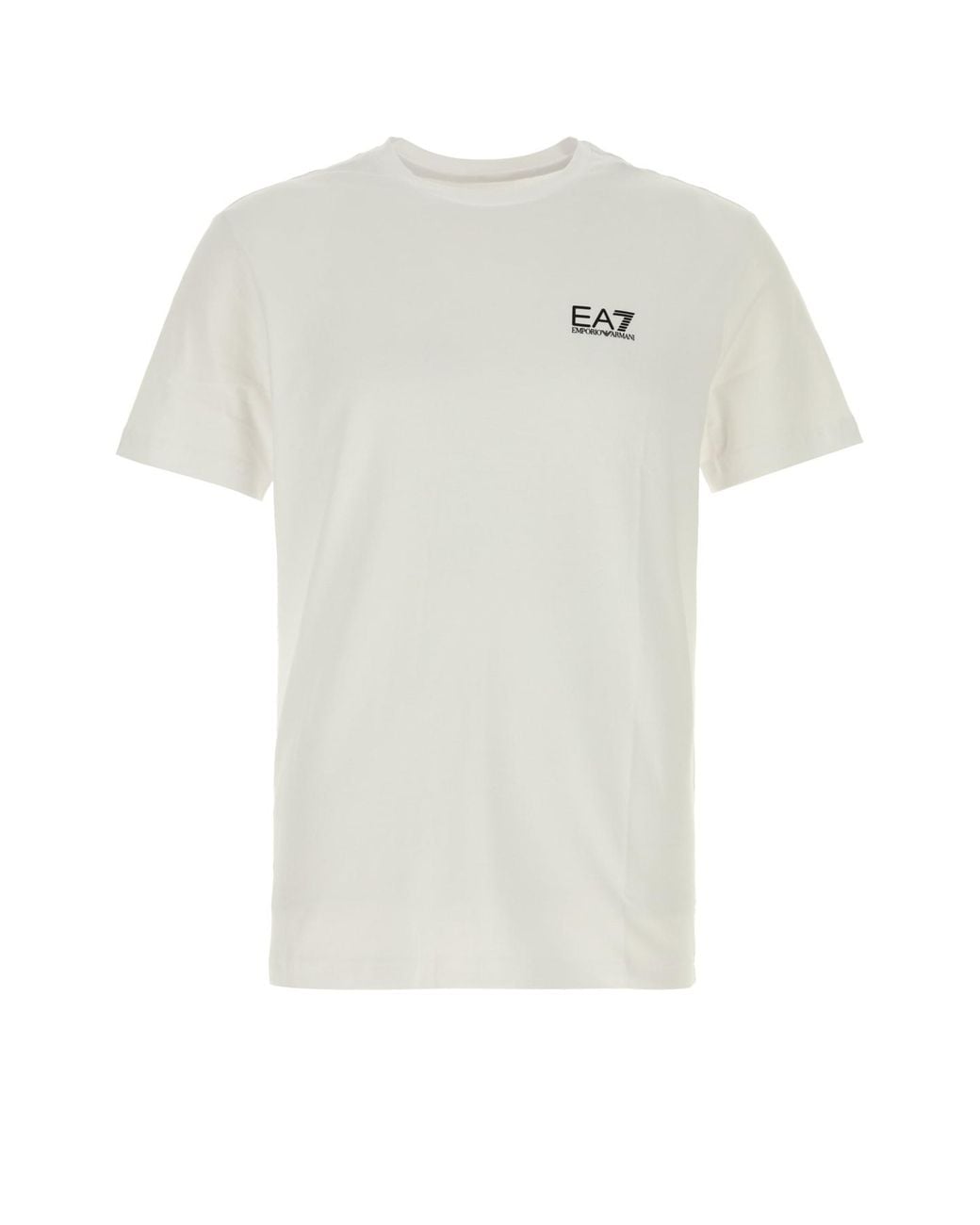 EA7 White E. A.7 Train Core Id Mini Logo T-Shirt for men