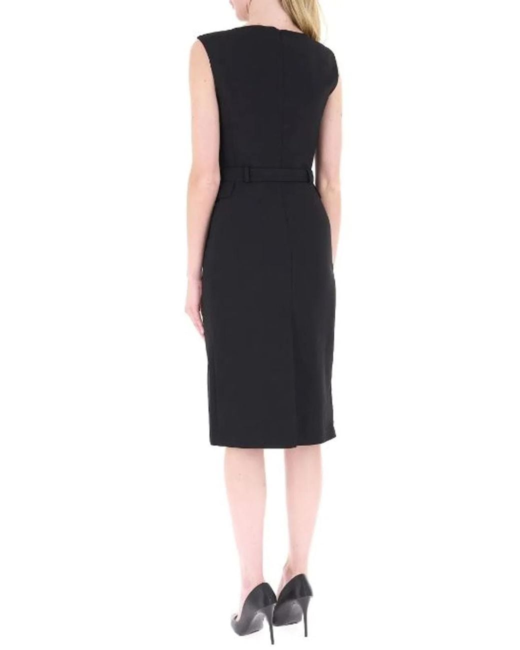Pinko Black Viscose Blend Dress