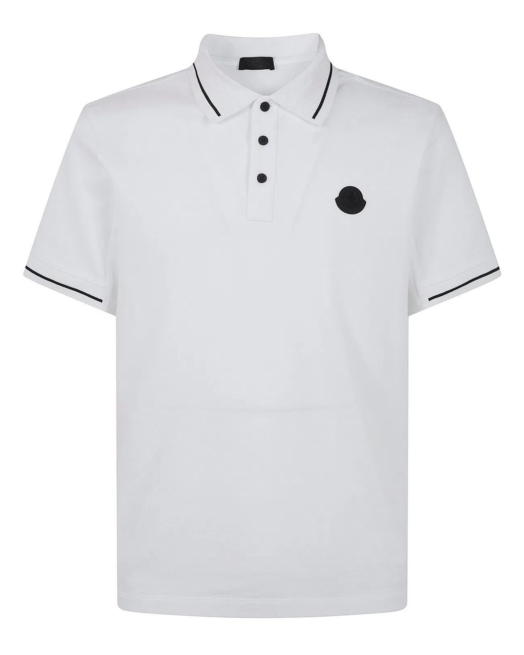 Moncler White Classic Polo Shirt for men