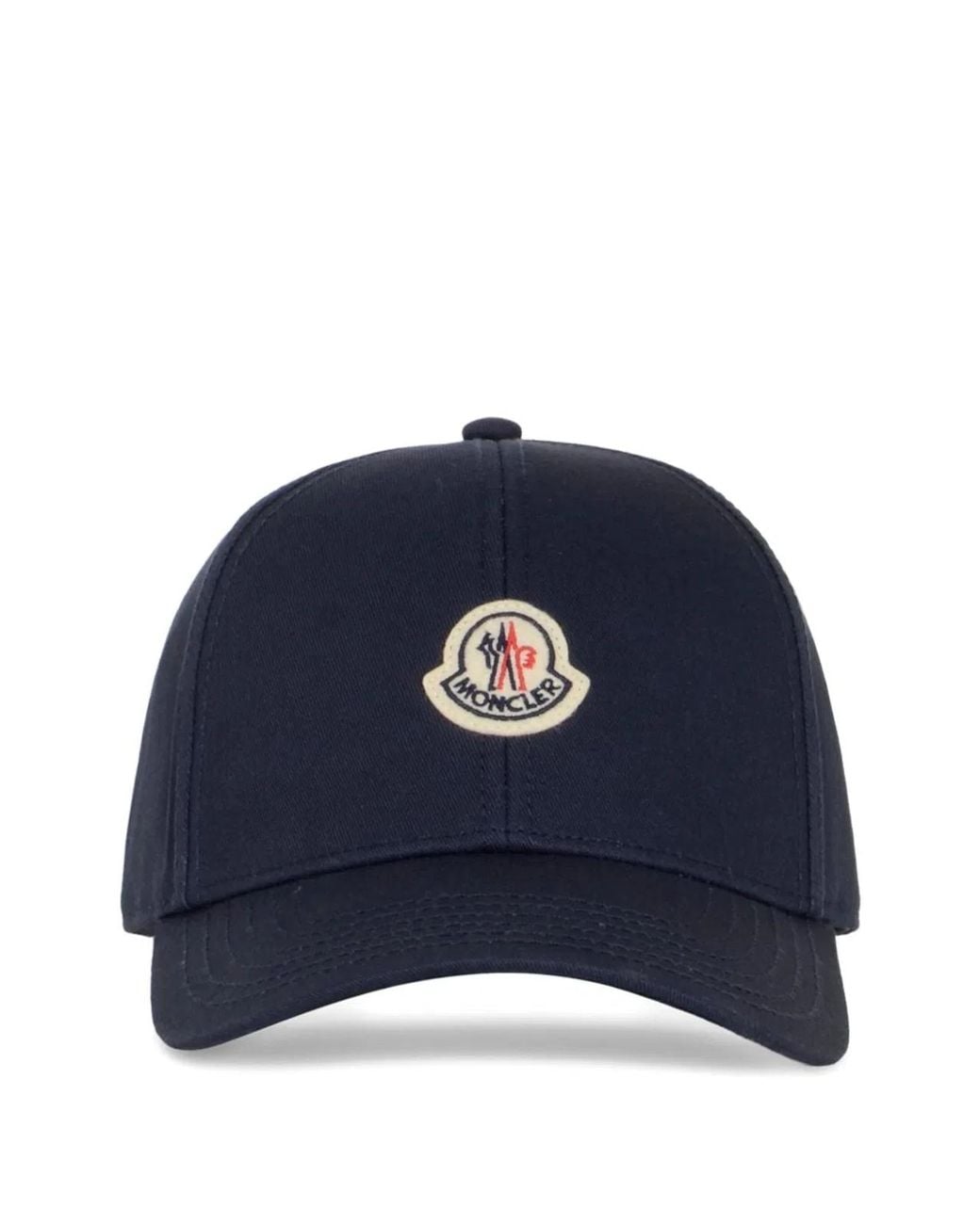 Moncler Blue Gabardine Logo Cap