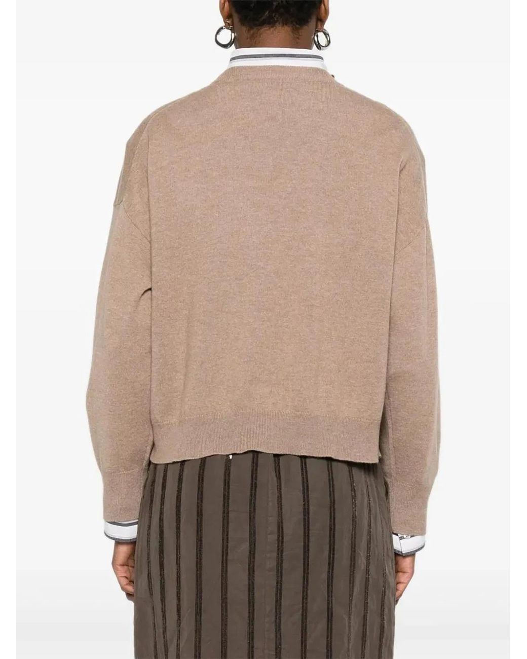 Brunello Cucinelli Natural Cashmere Crewneck Sweater