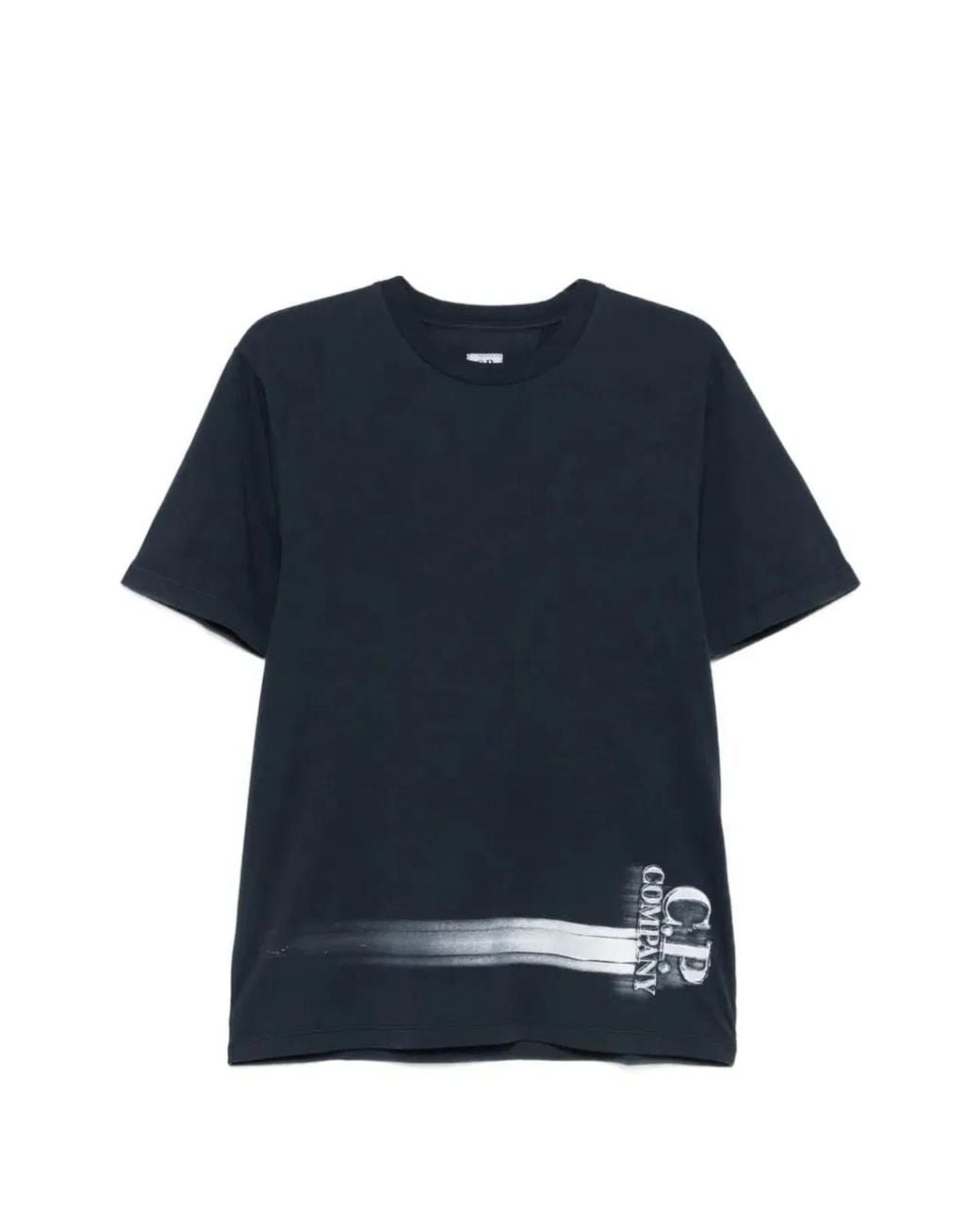 C P Company Blue C.P.Company Short-Sleeve Graphic-Print T-Shirt for men