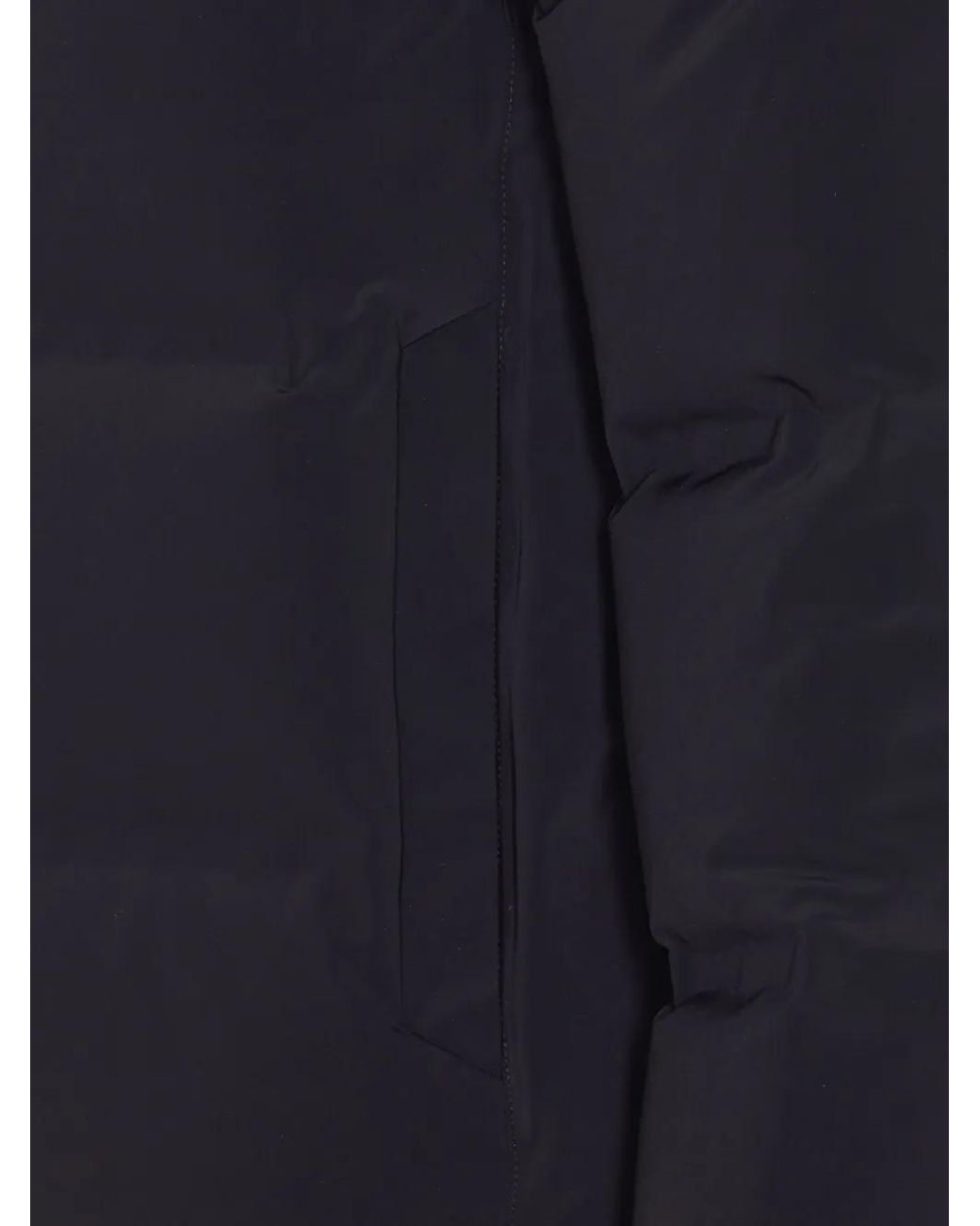 Herno Blue S Woven Half Coat for men
