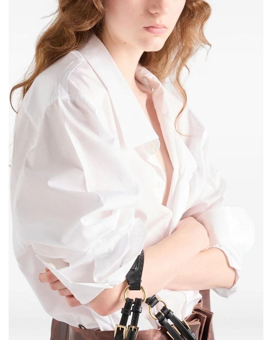 Prada White Poplin Shirt