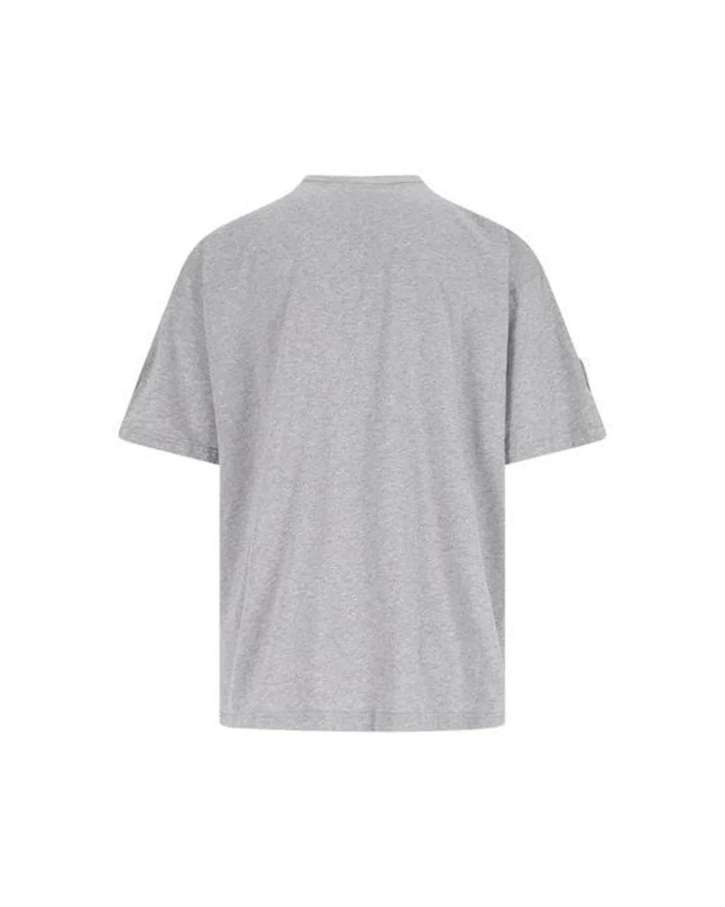 Balenciaga Gray Cotton Crew-Neck T-Shirt for men