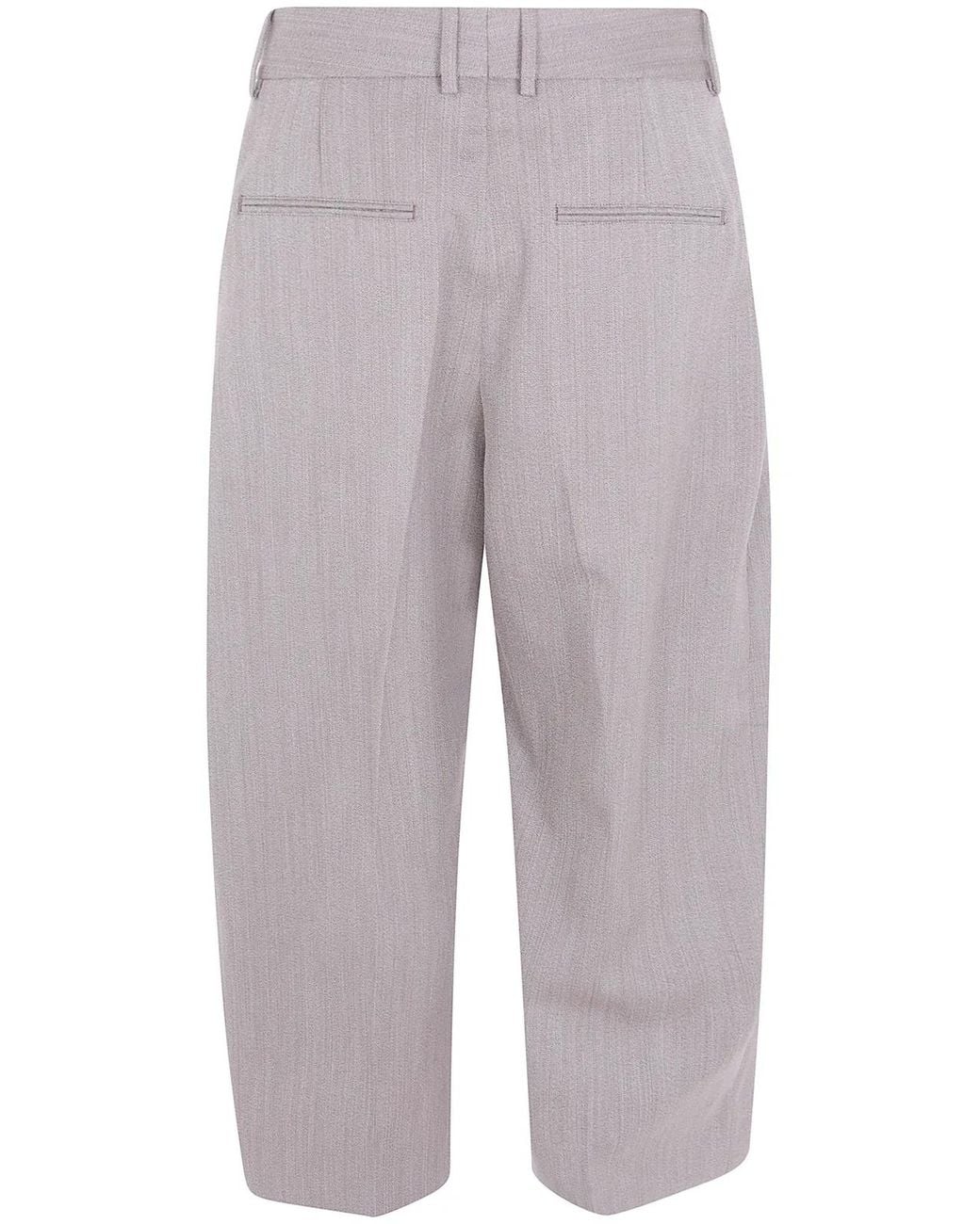 Studio Nicholson Gray Full Length Curved Leg Pant for men