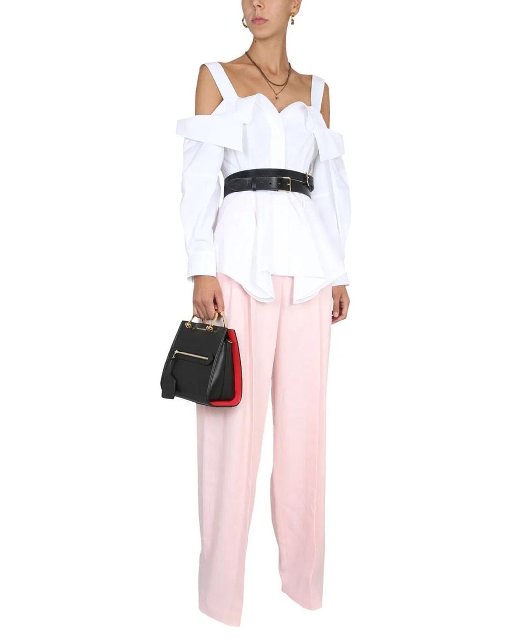McQueen Pink Wide Leg Pants